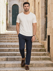 חולצת במבוק | צווארון עבה | לבן אוף וויט - דוגמן, גוף מלא