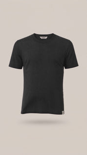 LUKACHARI thick collar black bamboo T-shirt product film